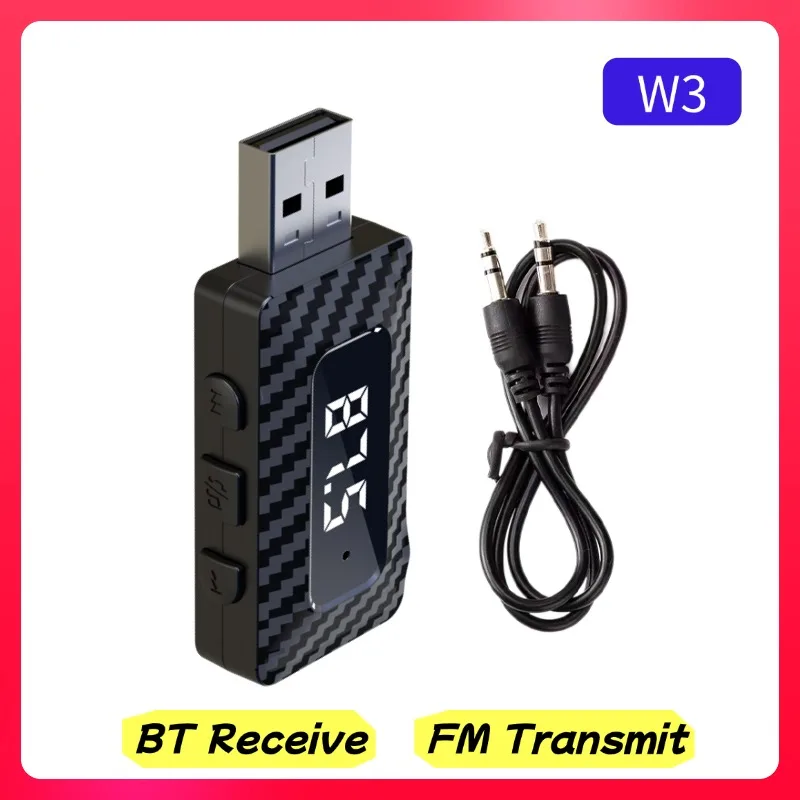 Bluetooth 5.3 Transmitter Receiver 3.5mm AUX Wireless Audio Adapter for Car TV Headphone A2DP Handsfree