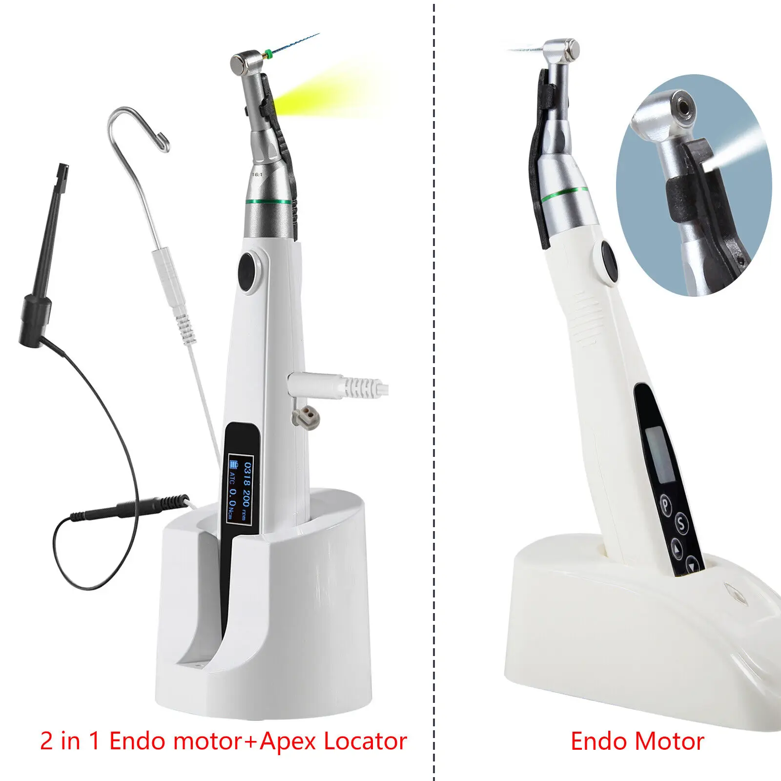 Dental Cordless Wireless Endodontic LED Endo Motor / 2 in 1 Endo Motor Built in Apex Locator Root Canal Treatment