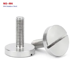 M2 M2.5 M3 M4 M5 M6 Flat Head Big Round Head Slotted Hand Screws Stainless Steel Slotted Decorative Advertisement