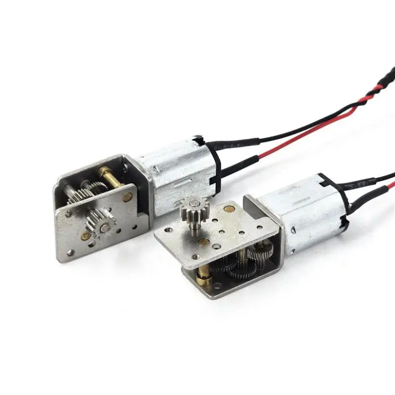 1Pcs DC 3V 3.7V 20RPM Slow Speed Metal Gearbox Engine Right Angle 14T Output Gear Shaft Mini N20 Gear Motor For 3D Printer Robot