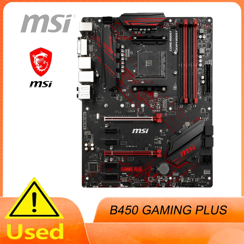 

MSI B450 GAMING PLUS MAX With B450 For Ryzen 1-9 Series AM4 Motherboard DDR4 PCI-E 3.0 SATAIII 1×M.2