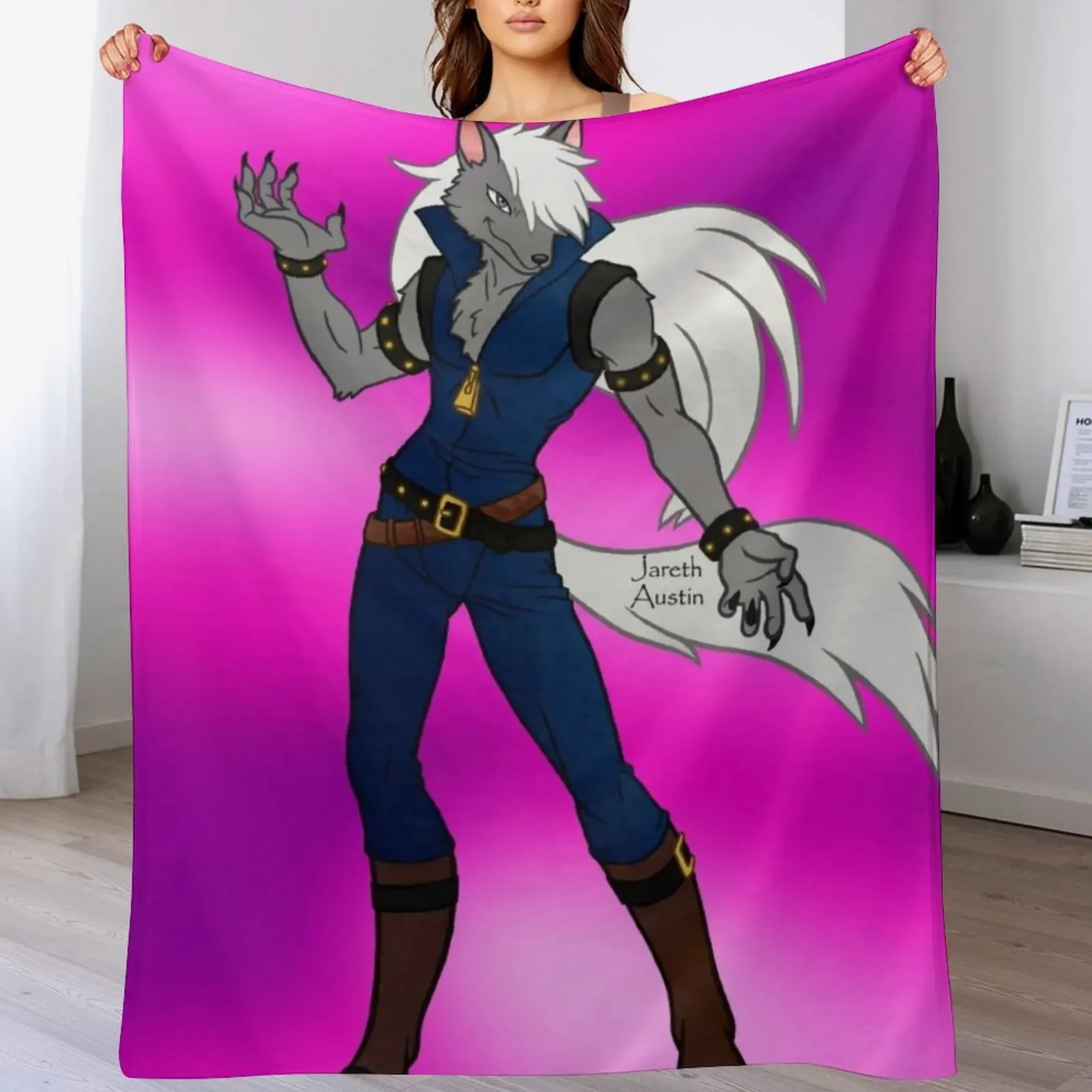 Wolfrun Fanart Throw Blanket for babies valentine gift ideas Large Blankets