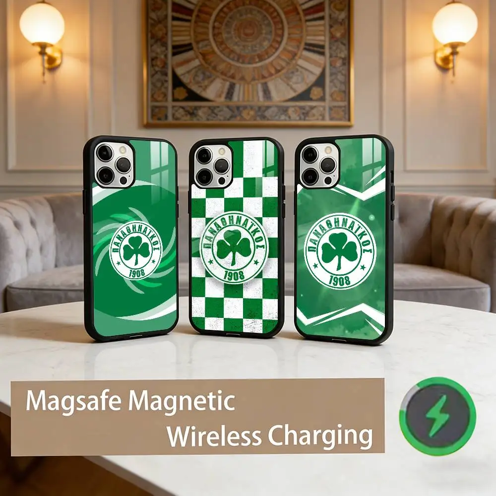 

ART P-Panathinaikos A-Athens PA Phone Case For iPhone17,16,15,14,13,12,11 Plus,Pro Max Magnetic For Magsafe Wireless Charging