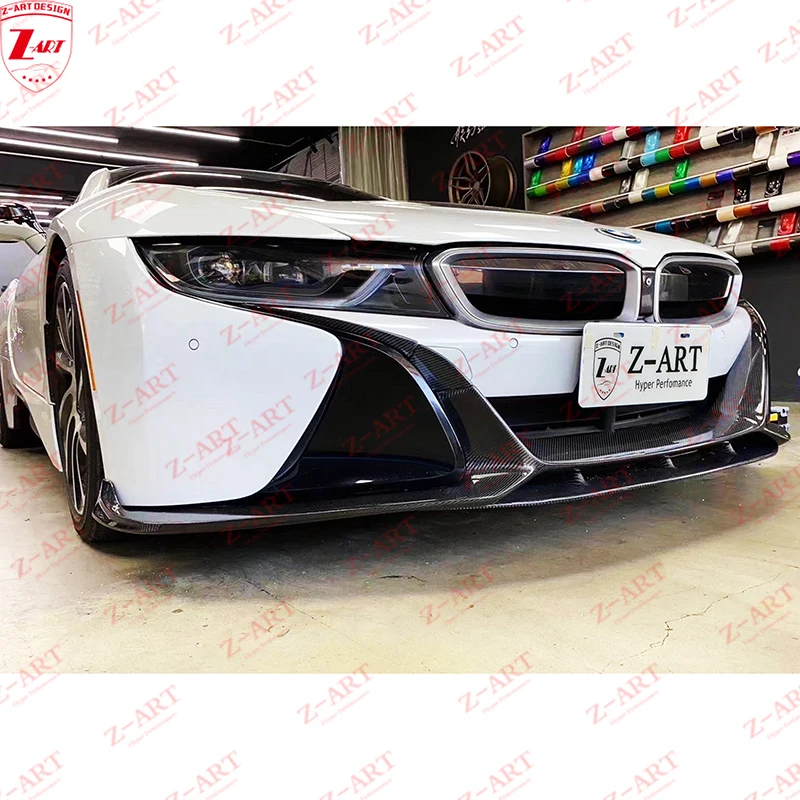 Z-ART I8 Carbon Fiber Front Lip for BMW I8 Carbon Fiber Front Spoiler for BMW I8 2014-2019 Carbon Fiber Front Chin