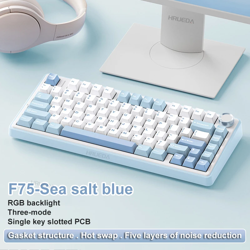 AULA F75 OEMロゴ入り 有線USB RGB LEDライト PCコンピューター