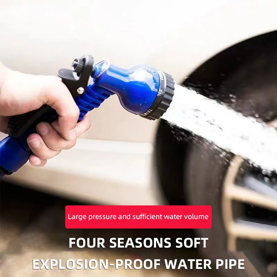 High Pressure Car Wash Water Gun 7 Spray Patterns Adjustable Garden Hose Nozzle Multifunction Watering Sprayer Automotive Parts