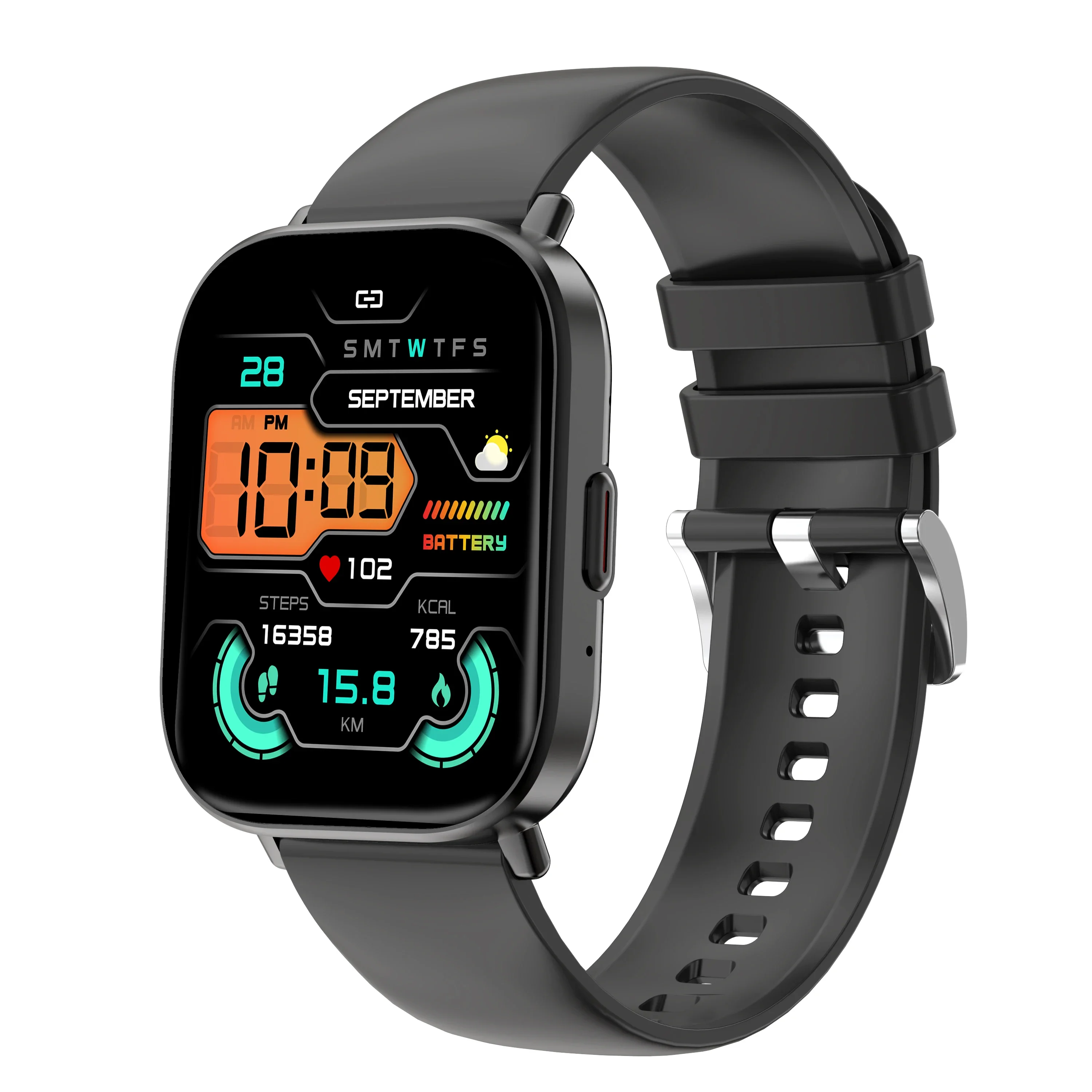 

G127 Smart Watch - 2.01inch Square Screen, BT Call, Heart Rate & Fitness Tracking, Customizable UI, Affordable Price