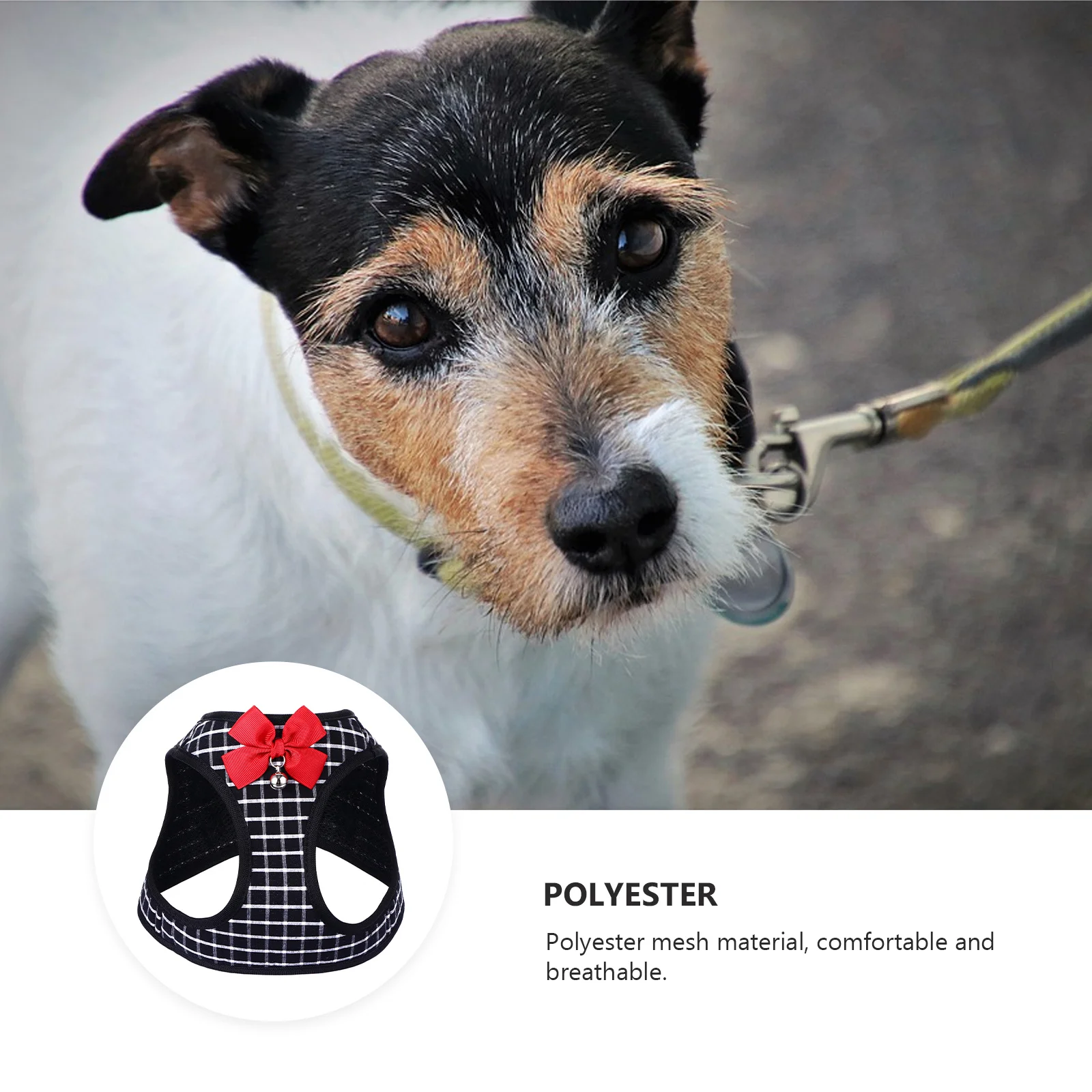 

Pet Harness Leash Set For Small Pets, Adjustable Dog Vest Chest Strap, Comfortable Bowknot Design, Durable Traction Rope,