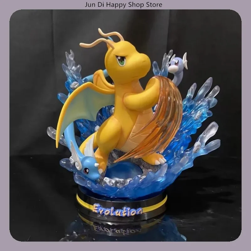 

28CM Dragonite Glow Version Scene Anime Figure Model Statue Collection Desktop Decoration Ornament Toys Gifts