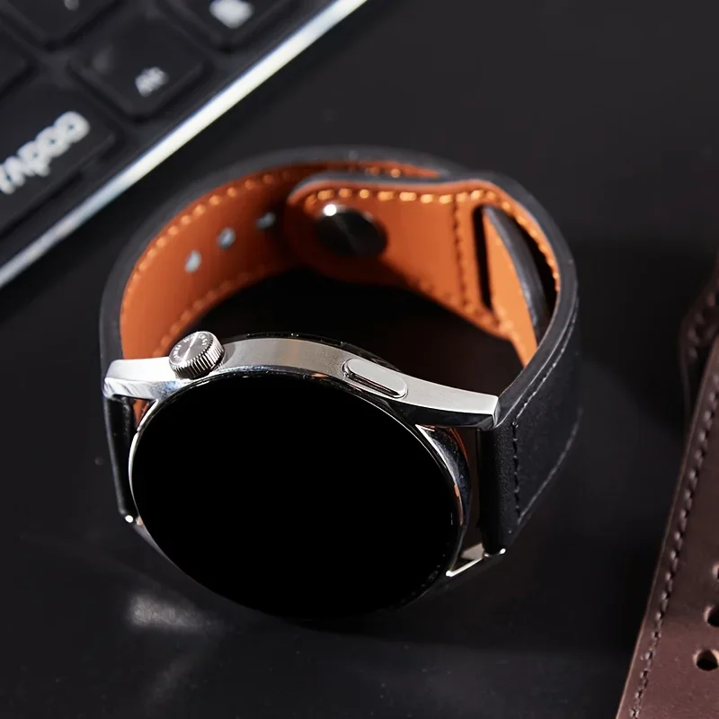 

Кожаный ремешок 22 мм 20 мм для Samsung Galaxy watch 7/FE/6/5/pro/4/Classic/Active 2, браслет Huawei GT 2/Amazfit GTS/GTR 4/3/2, ремешок