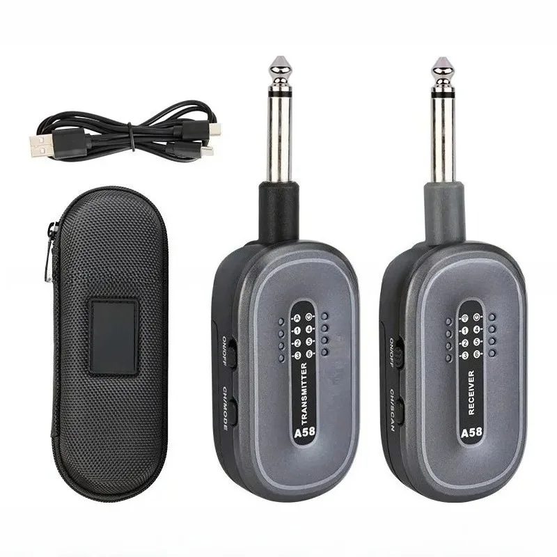 Wireless Guitar Transmitter Receiver System Instrument Audio Wireless Set for Electric Guitar Bass Keyboard Stage Use