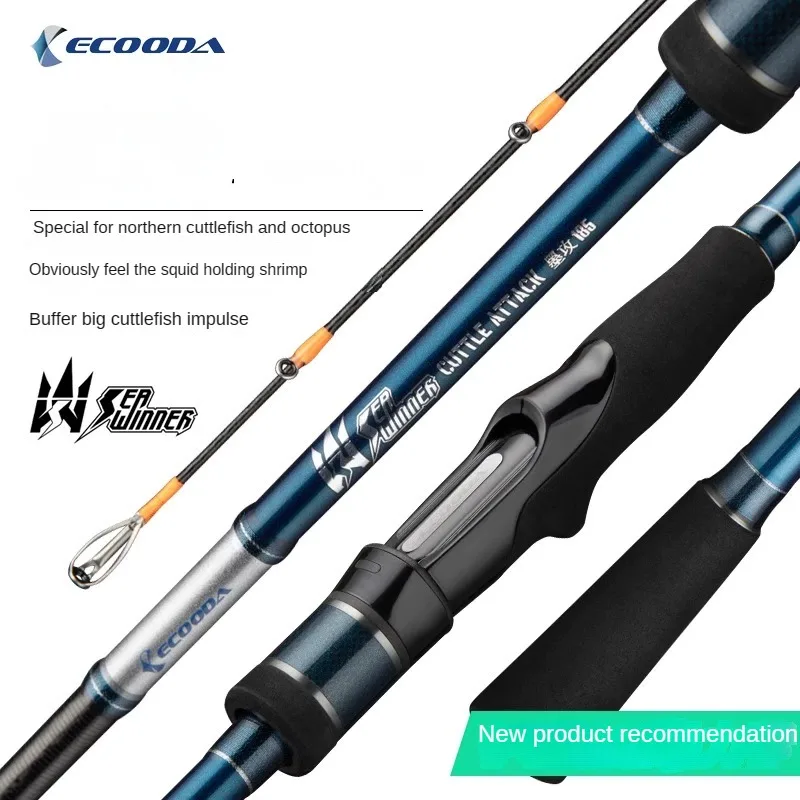 

ECOODA ESCA Fuji Guide Squid Octopus Fishing Rod Spinning Casting Rod 1.65m 1.85m Cuttlefish Rod Sea Boat Fishing Rod 2Sections