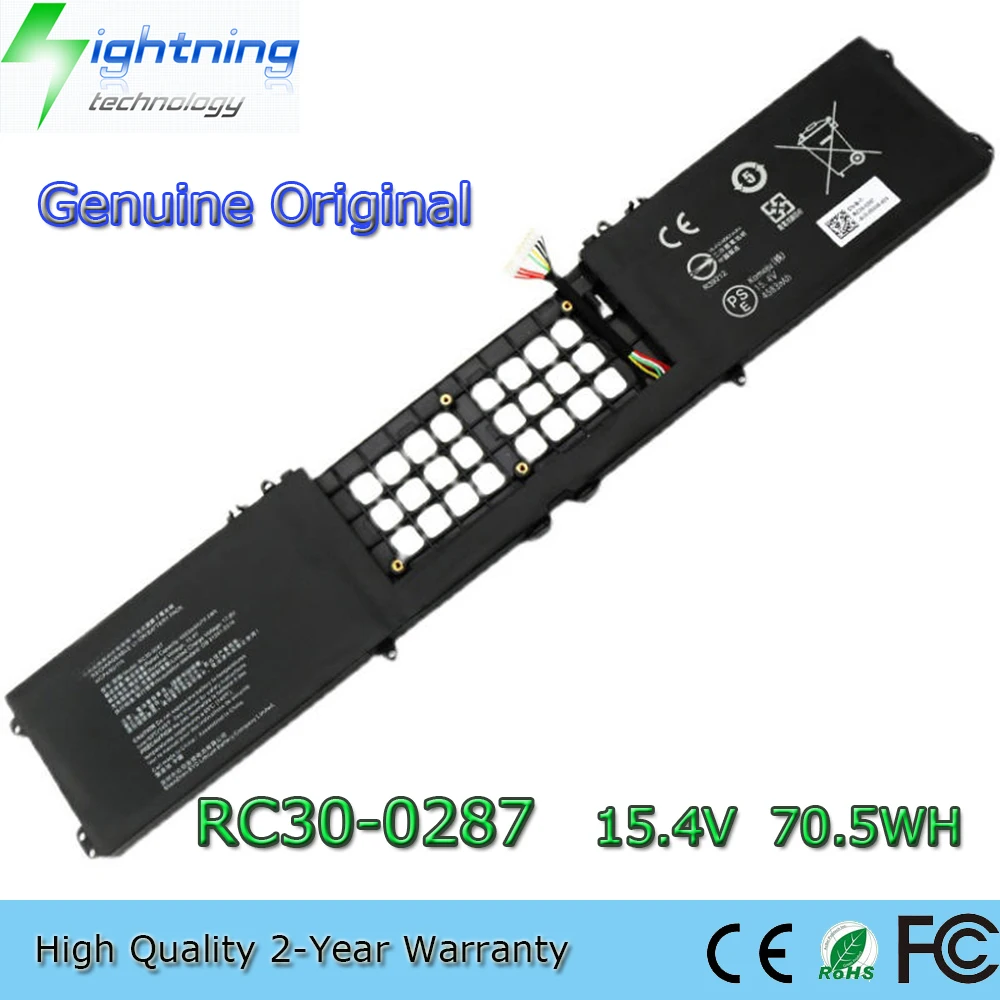 

New Genuine Original RC30-0287 15.4V 70.5Wh Laptop Battery for Razer Blade Pro 17 2019 year i7-9750H RZ09-02876