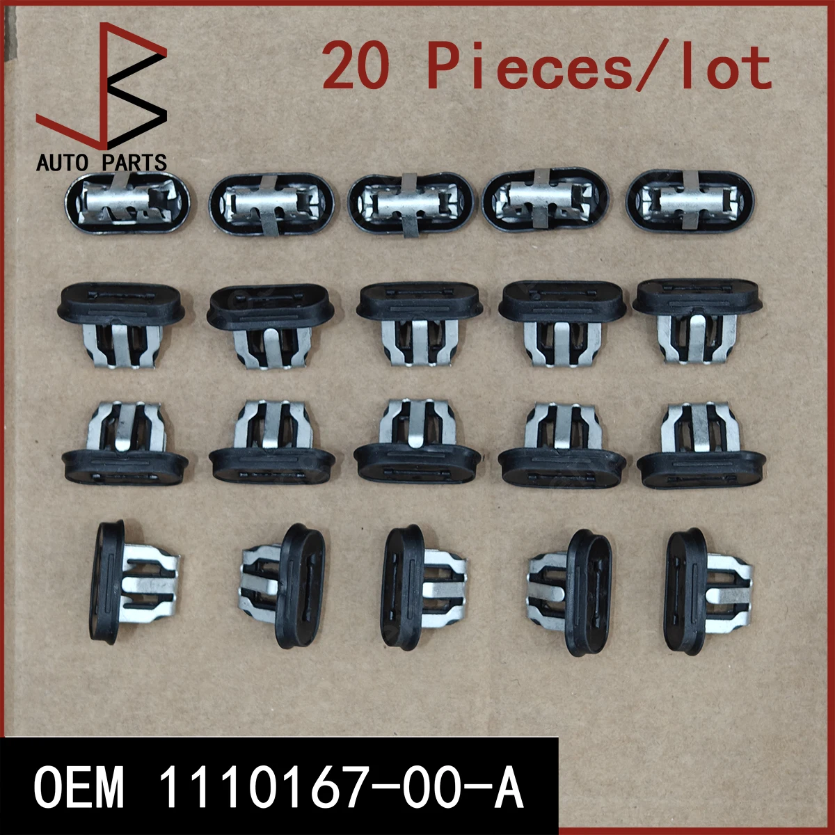 

20 шт./лот, новинка для Tesla Model 3 2017-2023 2024- уплотнение зажима накладки рокерной панели OEM 1110167-00-A 111016700A 1110167 00 A