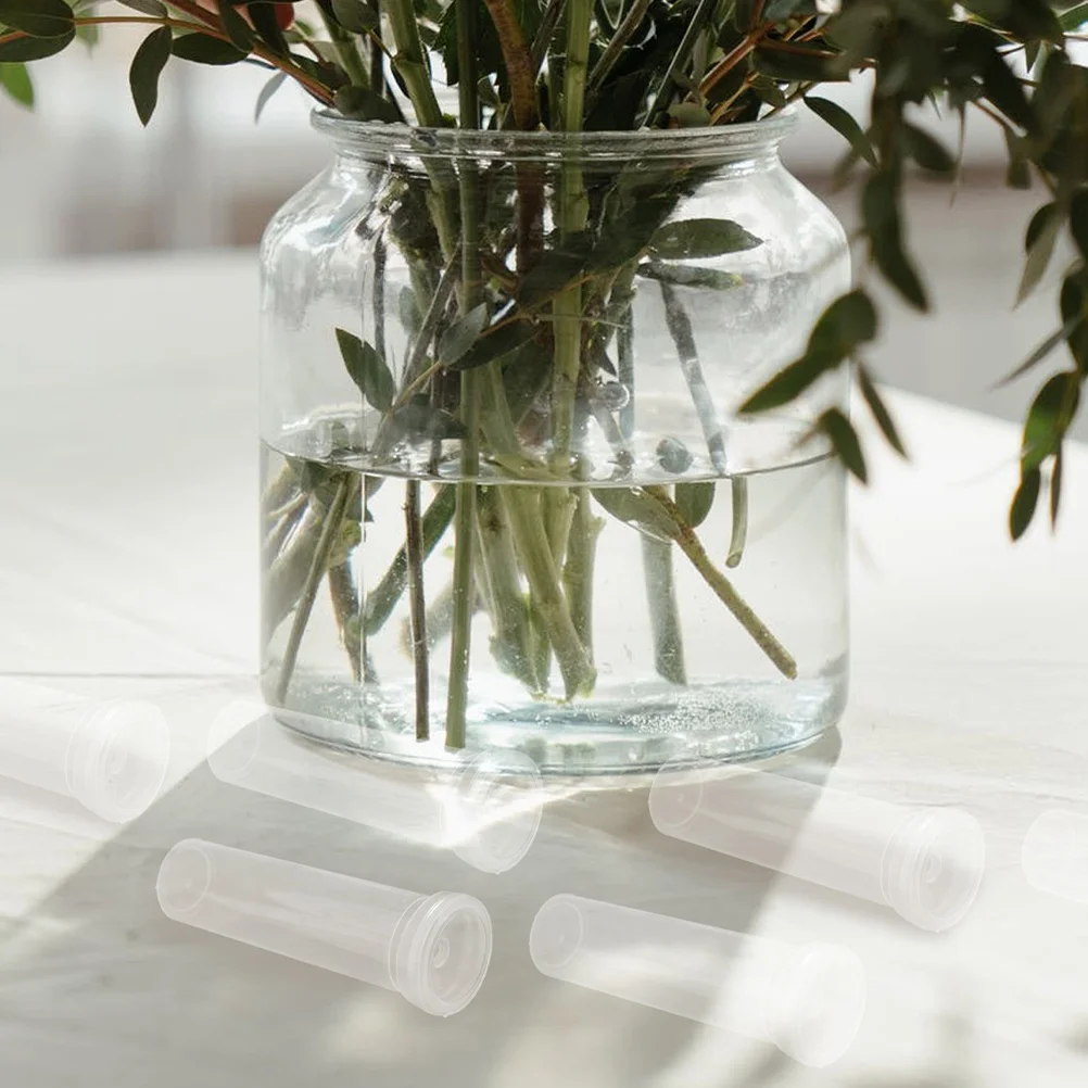 

10Pcs Floral Water Tubes Plastic Large Single Stem Flower Tubes Caps Suitable for Hydrangea Sunflower Orchid Anthurium Floral