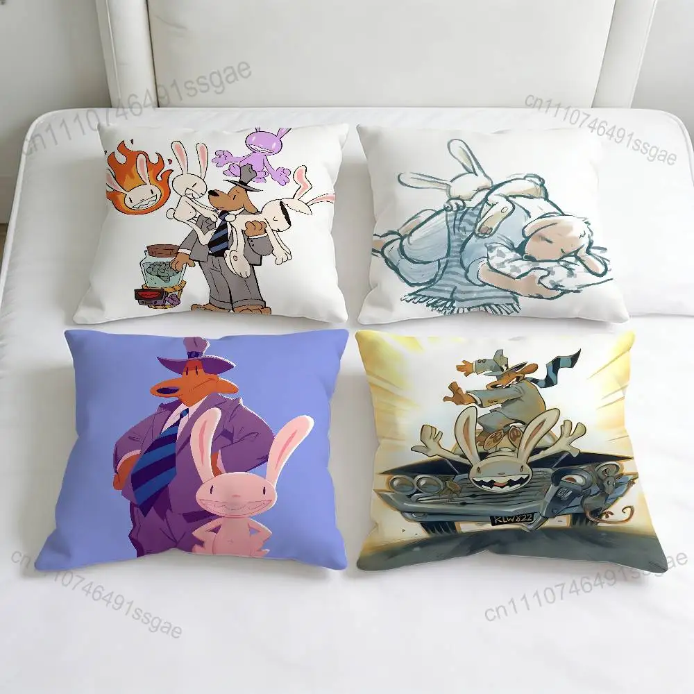 

Game cute B-Bosco Sam Max Fashion Square Pillow Case Durable Throw Pillow Cover for Sofa Couch Chair