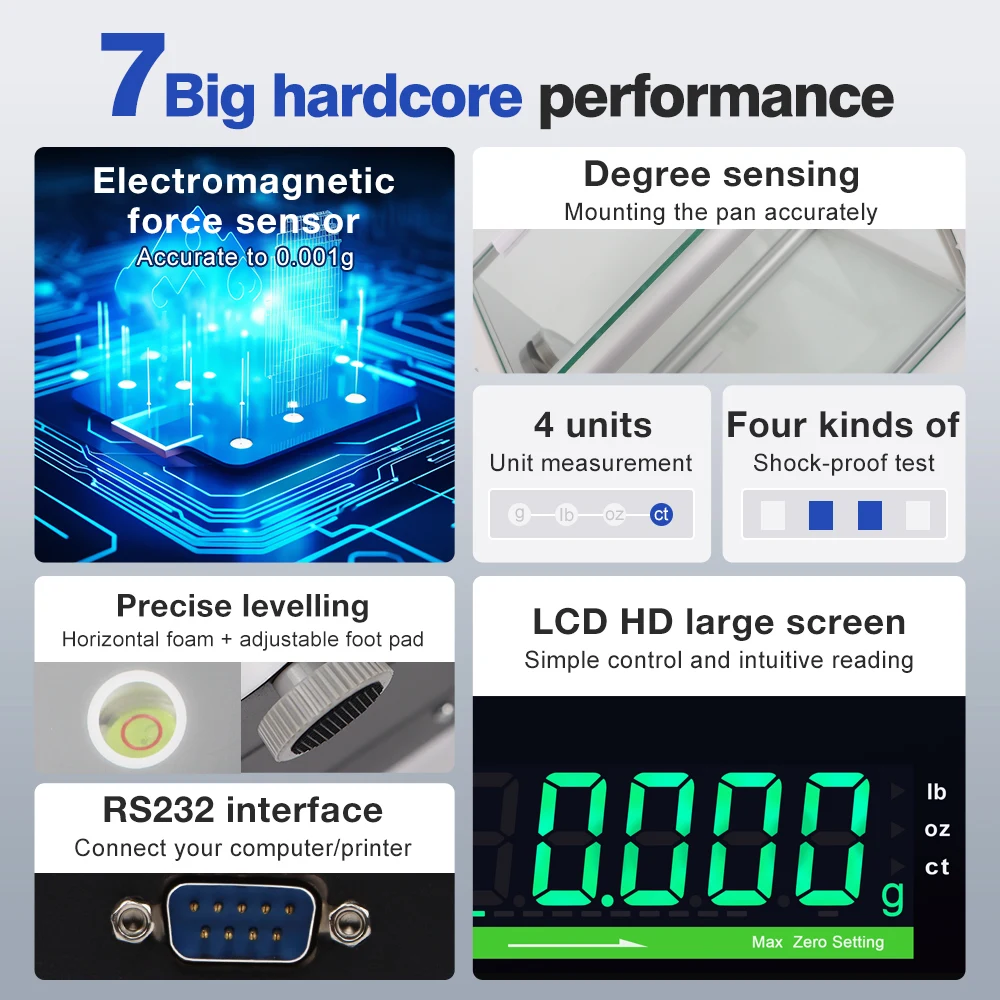 Lab Analytical Balance 0.001G High Precision Scale EU Plug Electronic Balance Scale Jewelry Luggage Kitchen Weighing Scale