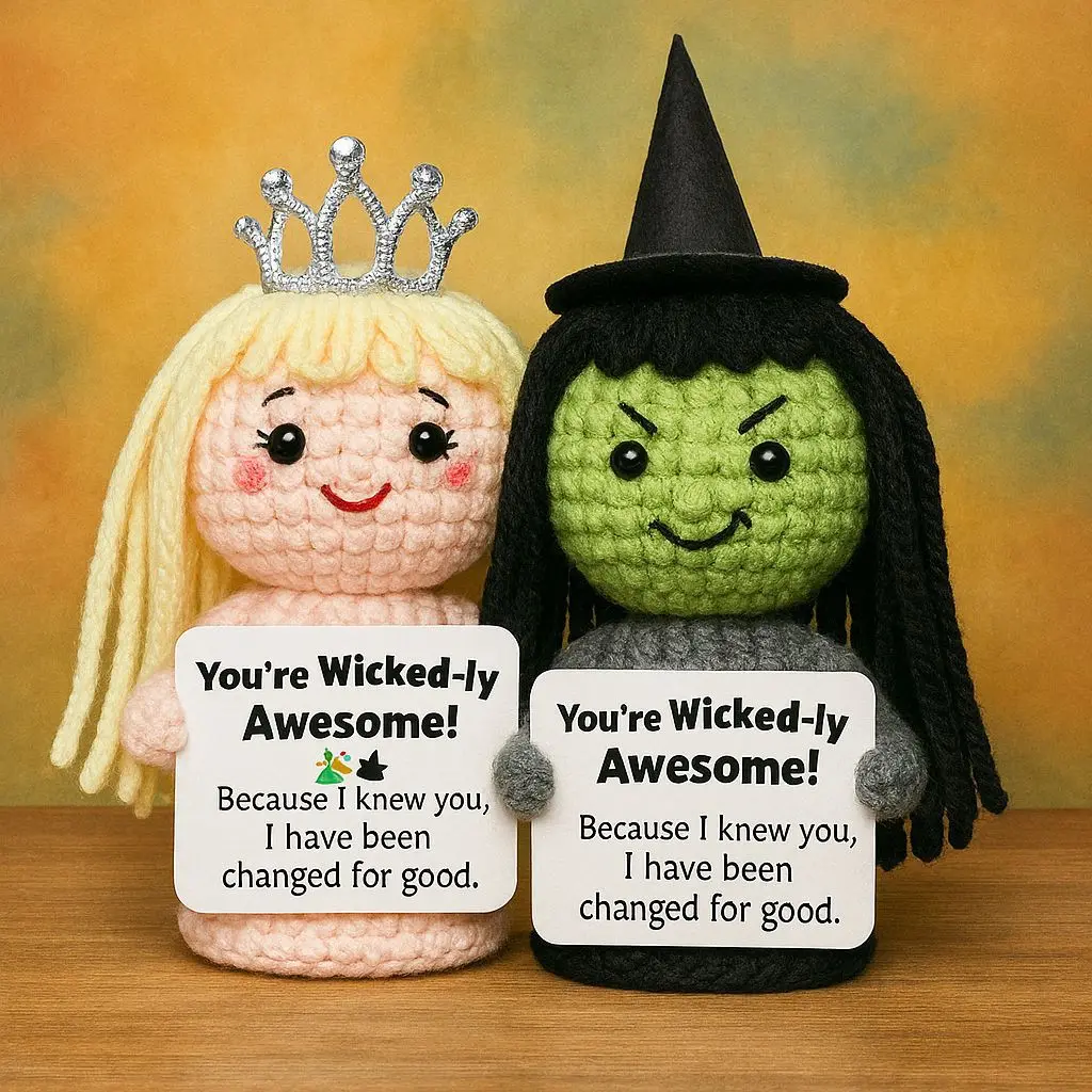 

Crochet Positive Funny Wicked Gifts Handmade Crochet Dolls Office Home Decor Halloween Christmas Birthday Gifts for Women Men