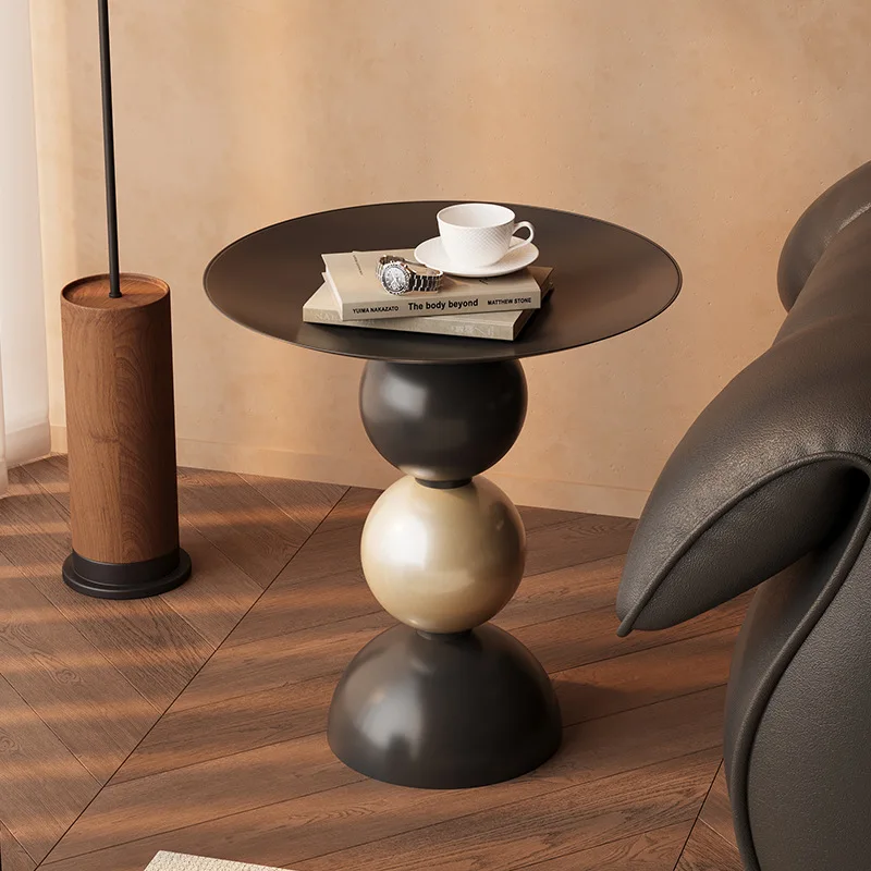 

Vintage Style Side Table for Sofa Retro Movable Living Room Coffee Table Minimalist Modern Creative Bedroom Bedside Table