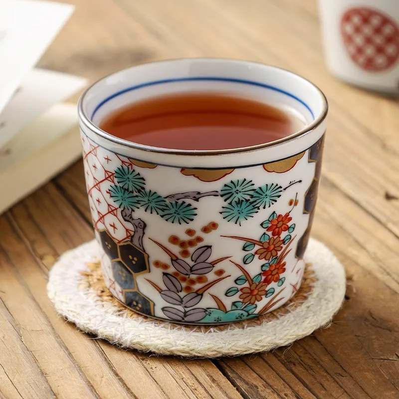 

Elegant Ceramic Japanese Style Tea Cup Gold Precision Water Cup Soup Cup Owner Cup Tea Set Handmade Crafted