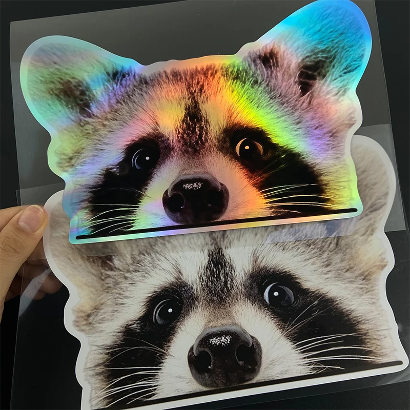 Peeking Raccoon Self Adhesive Decals Durable DIY Styling Ornament For Motorcycle Fuel Tank Car Trunk Window
