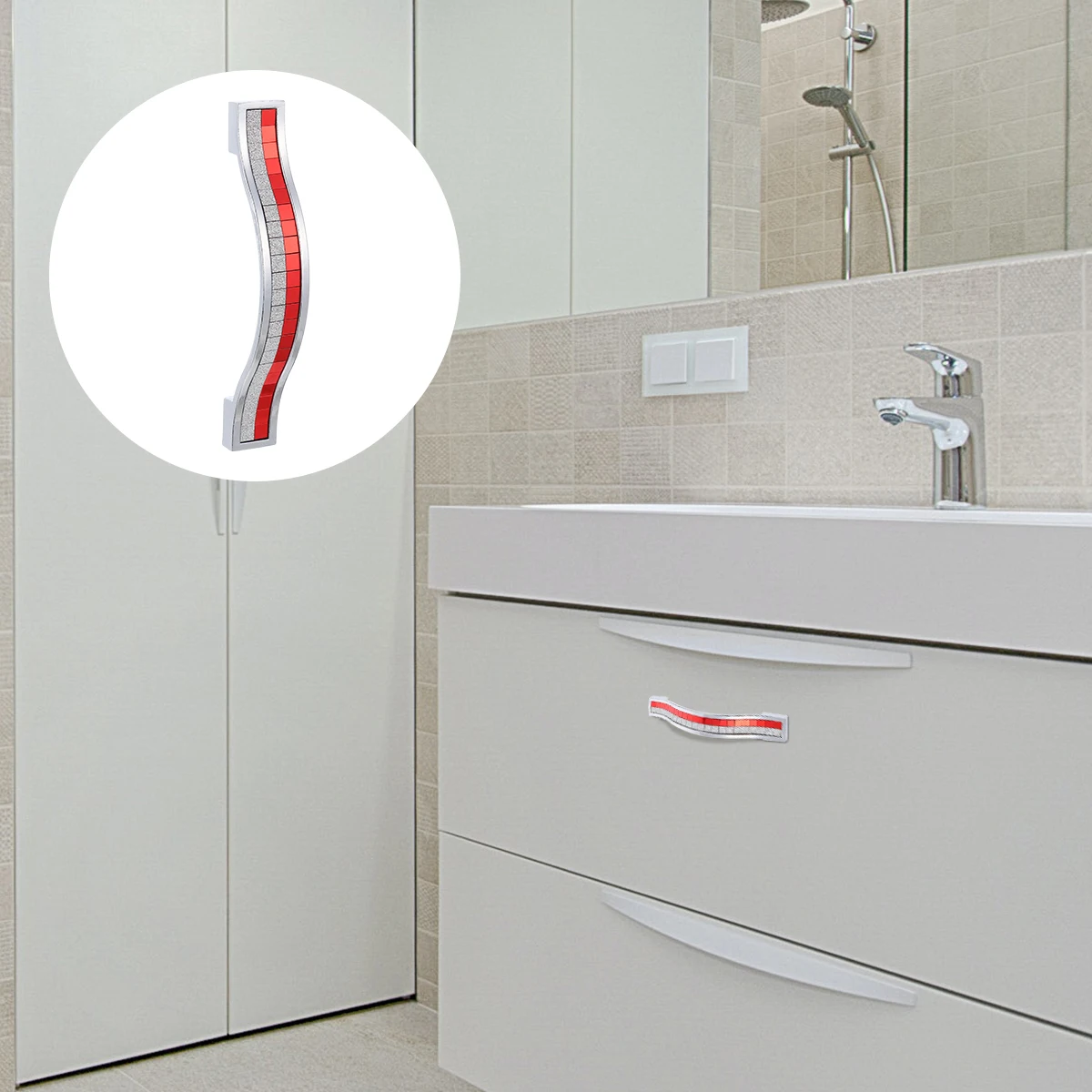 

3Pcs Pull Handle Durable Drawer Cabinet Knobs Easy Install for Home Bedroom Kitchen Furniture Use Cabinet Handle