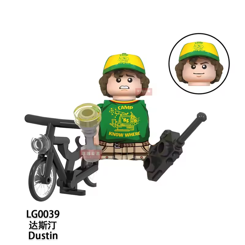The Terrible Movie Upside Down Dustin Mike Lucas Will Eleven Model Building Blocks Enlighten Action Figure Toys For Children - Image 18
