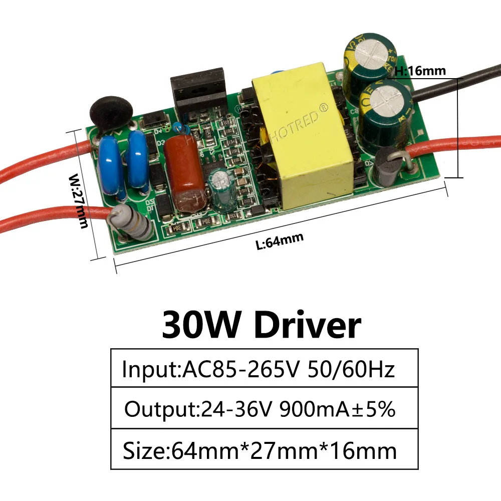 LED Driver 50W 40W 30W20W 10W DC24-36V 300-1500mA Power Supply Constant Current Lighting Transformers Board For Flood Light Lamp