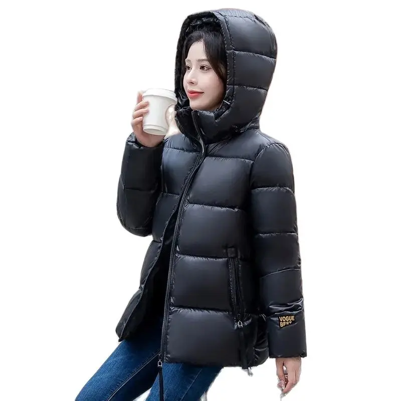 

New Autumn Winter Black Thickened Bread Clothing Short Down Coat Cotton-Padded Jacket Female Korean Version Loose Warm Coat