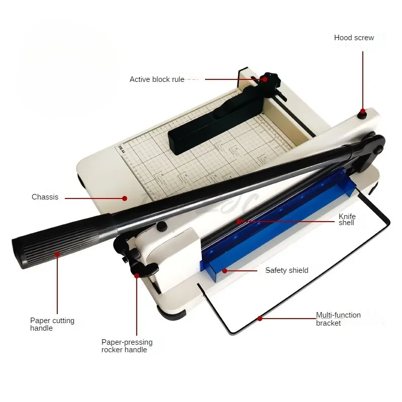 Manual Thick Layer Paper Cutter Heavy-duty A4 Paper Cutting Tool Cold-rolled Steel Plate with Higher Strength