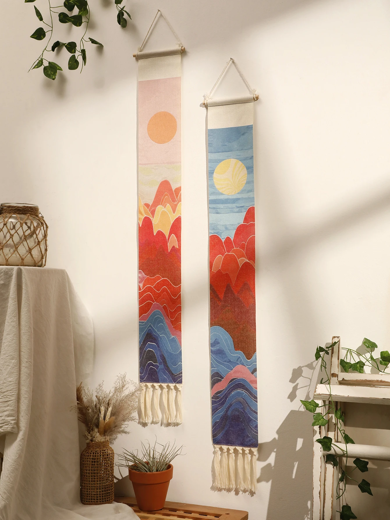 Multiple Styles Sunrise And Sunset Tapestry Boho Moon Home Decoration Room Wall Decor Nordic Wall Hanging Hanging Ornaments Gift