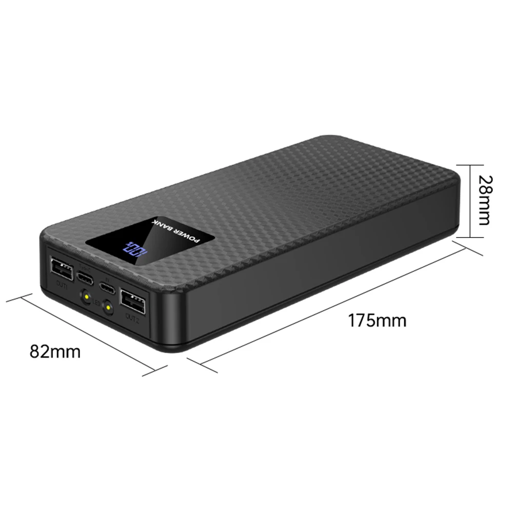 Battery Storage Box Quick Charge DIY Power Bank Case for Flat /Pointed 6x18650 Battery Holder Fast Charging PD22.5W Case