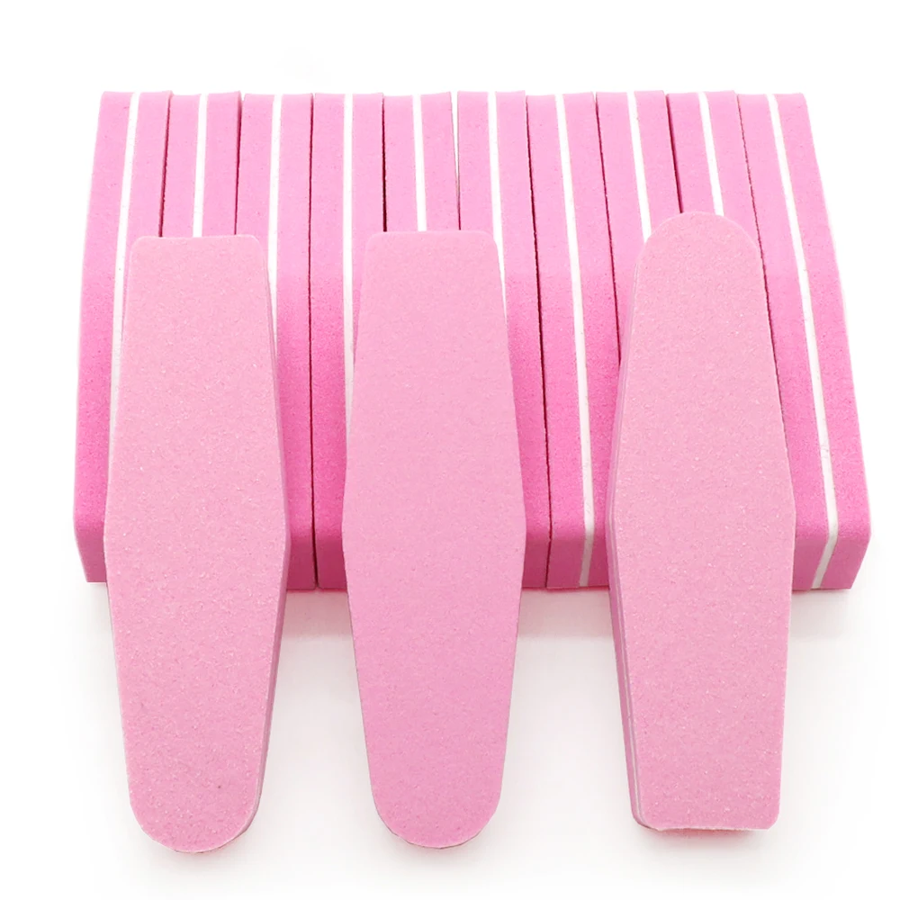 5/10 stücke 9 cm Mini Rosa Schwamm Nagel Datei Waschbar Doppelseitige Schleif Puffer Polieren Block Pediküre Maniküre Nagel Dateien Werkzeuge