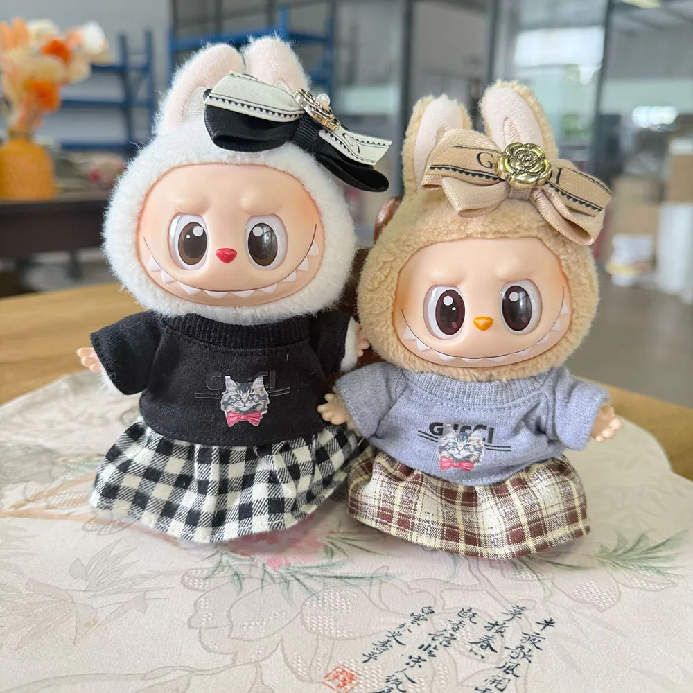 

Cute Doll Accessories Labubu Clothes Knitted Clothes Sweaters Headwear Toy Accessories Decoration for LABUBU Collectors（No Doll）