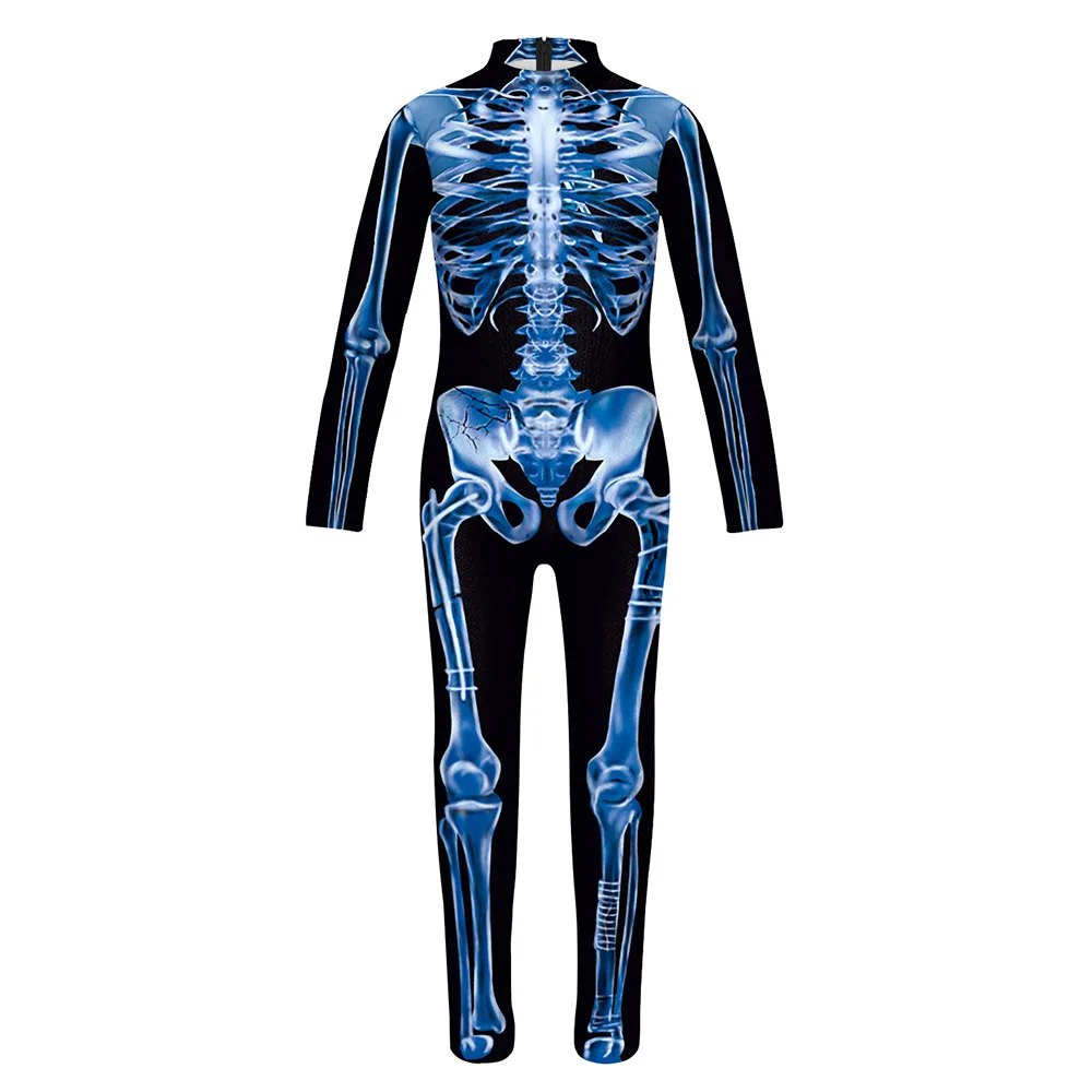 Kids Muscle Skeleton Superhero Cosplay Bodysuit Boys Girls Hero Attack on Titan Jumpsuit Halloween Party Game Zentai Suit