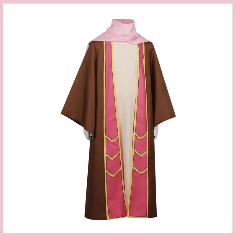 5;e,8\v,5/Anime The Demon King'S Daughter Is Too Kind Ireesha Cosplay Costume Brown Robe Coat Dress Uniform Woman Kaf,5'h\8/m' view 5
