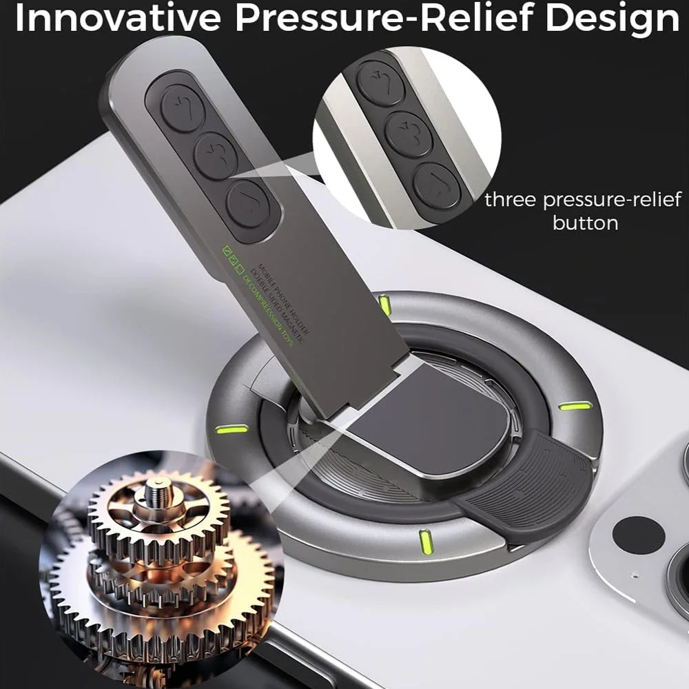 360 ° دوران المغناطيسي البنصر حامل على الوجهين المغناطيسي الهاتف القبضات حامل ل Magsafe آيفون 17 16 15 14 13 12 برو ماكس #4