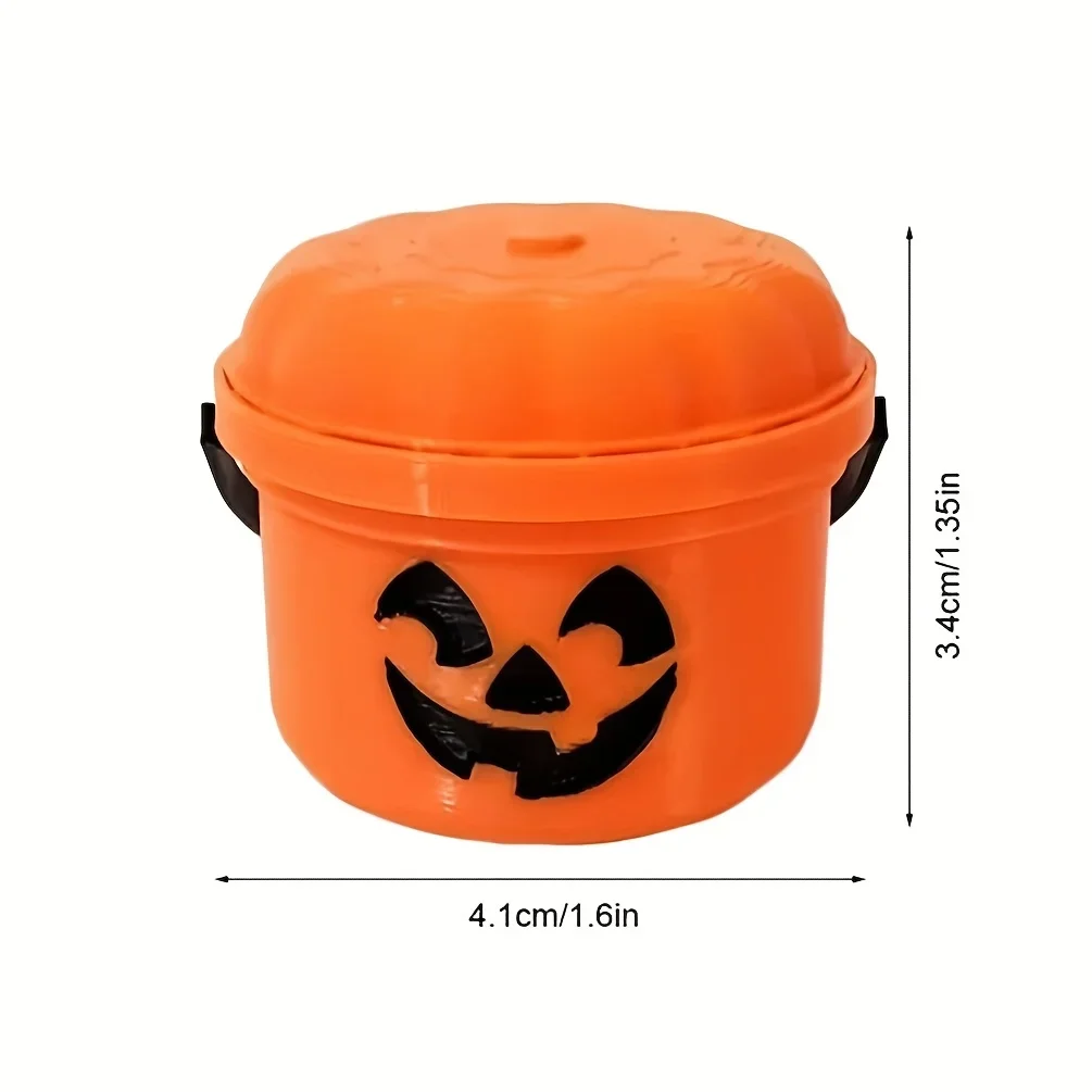 Niedlicher Plastik-Halloween-Eimer mit „Trick or Treat“-Slogan, robuste Süßigkeitendose, gruselige Partydekoration für Halloween-Aktivitäten. – Detail 3