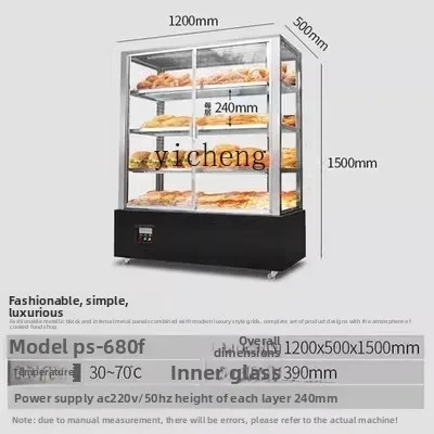 

ZZ Insulation Cabinet Commercial, Heating Display Cabinet Desktop Vertical Cooked Food Egg Tart Burger Hot