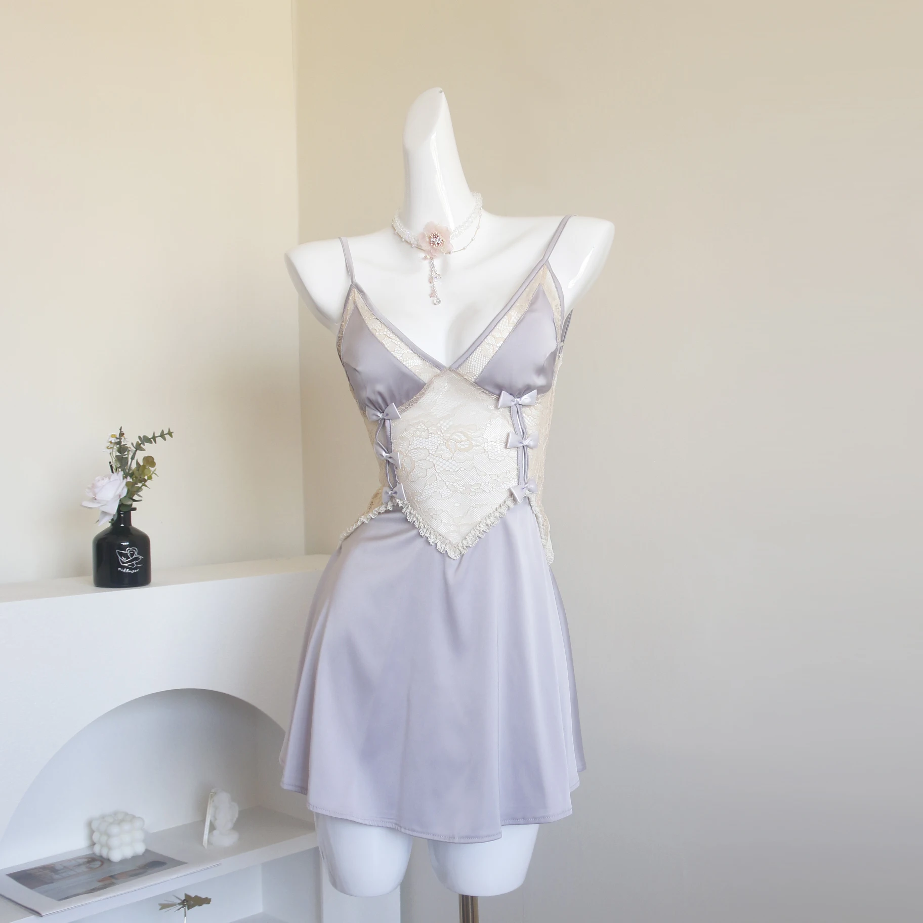 

Ночная одежда с бантом, кружевное ночное платье с открытой спиной, женское нижнее белье, ночные рубашки, одежда для сна, женское нижнее белье, сексуальное, горячее, Nuisette, сексуальное De Nuit