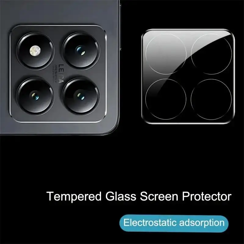 Protecteur d'objectif 3D transparent, 3 pièces, pour appareil photo Xiaomi Mi 13T 14T Pro Poco X6 X7 F6 Pro, couvercle en verre trempé, Protection complète