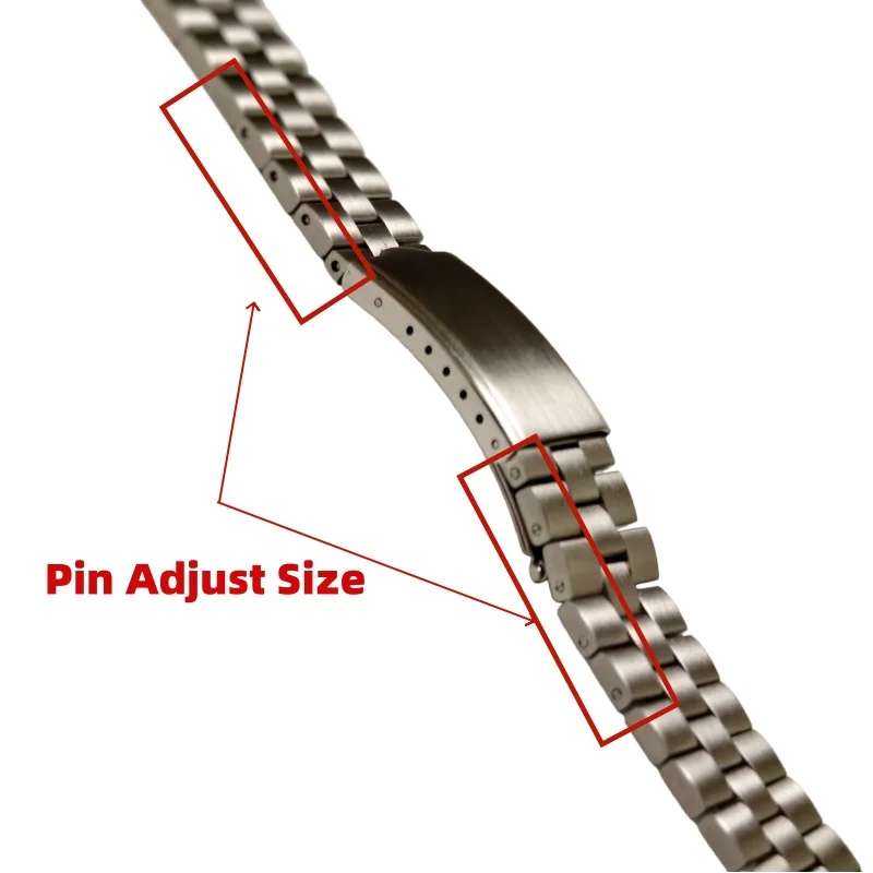 Silver President Stainless Steel Watch Strap 18mm 19mm 20mm Watch Band Universal Straight End Bracelet Fits for SEIKO Watch