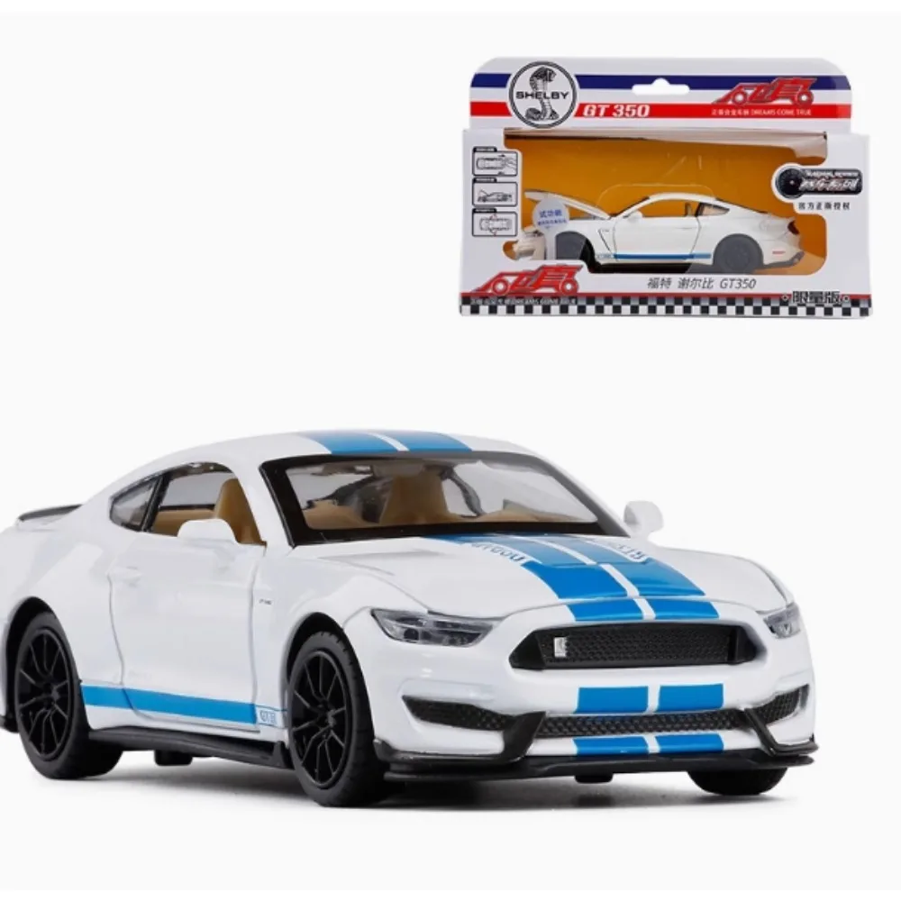 1:32 supercoche de alta simulación Ford Mustang Shelby GT350 modelo de coche de aleación extraíble coche de juguete para niños 4 puertas abiertas regalos para niños GT500