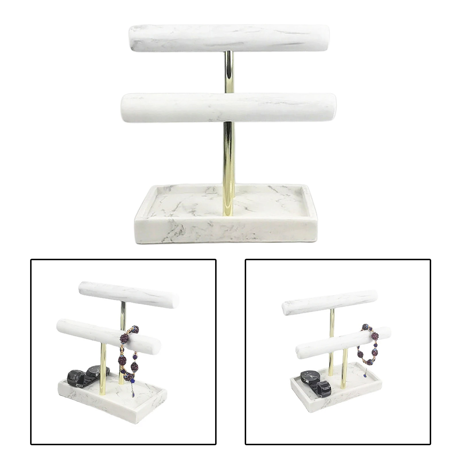 

Портативный 2-уровневый браслет, подставка для часов, органайзер для ювелирных изделий, домашний декор
