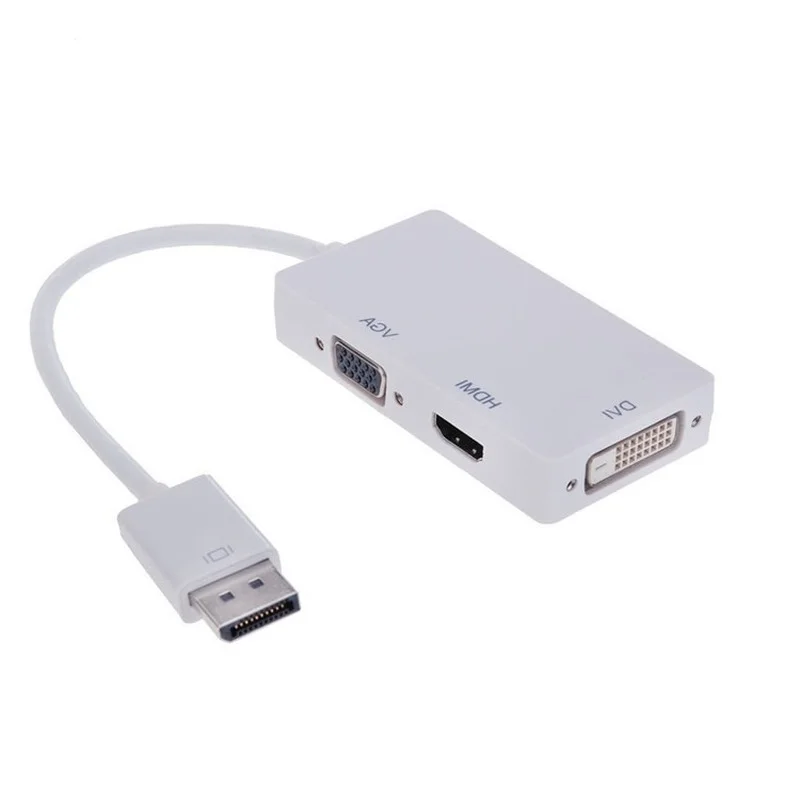 

Адаптер Mini Display Port To HDMI-совместимый адаптер VGA DVI 4K DP 3 в 1 коннектор конвертер видеодисплея для ПК проектора ноутбука HDTV