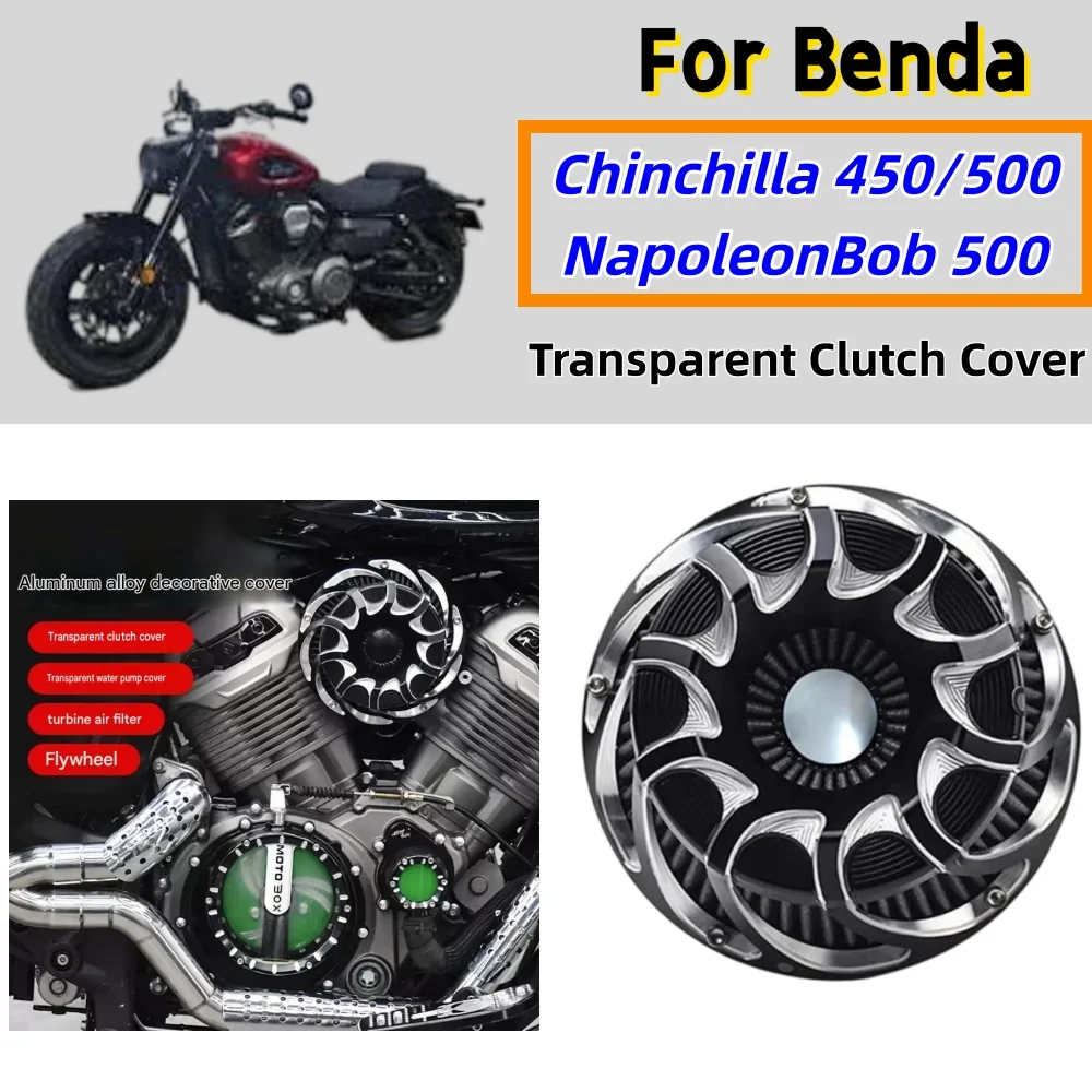 Transparent Clutch Cover Modification for Chinchilla 450/500 and NapoleonBob 500 – Engine Water Pump Cover Accessory