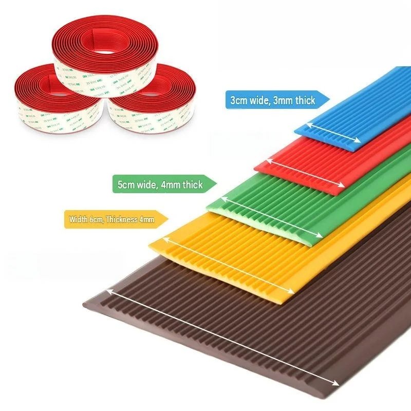 Self-Adhesive Outdoor Rubber Ramp Step Non-Slip Kindergarten Stair Strip Floor Mat for Steps