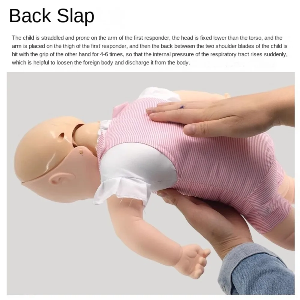 Infant CPR Training Manikin with Bag Professional Simulation Heimlich Training Doll for Health Lifesaving Skills