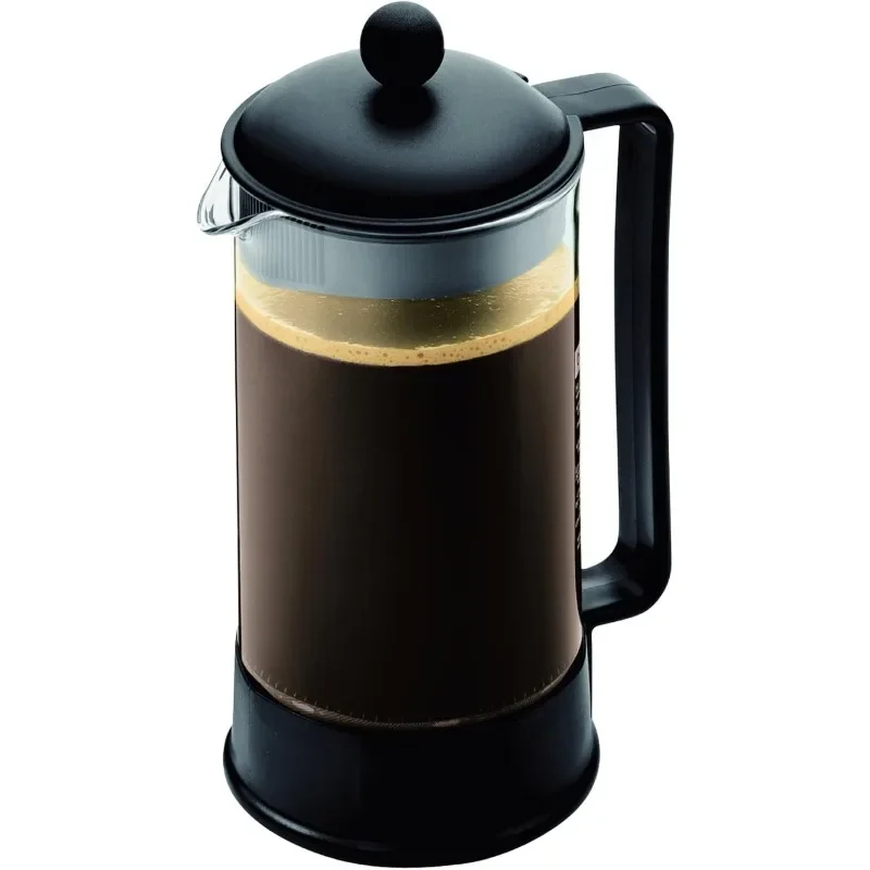 34 oz Brazil French Press Coffee Maker, High-Heat Borosilicate Glass, Black