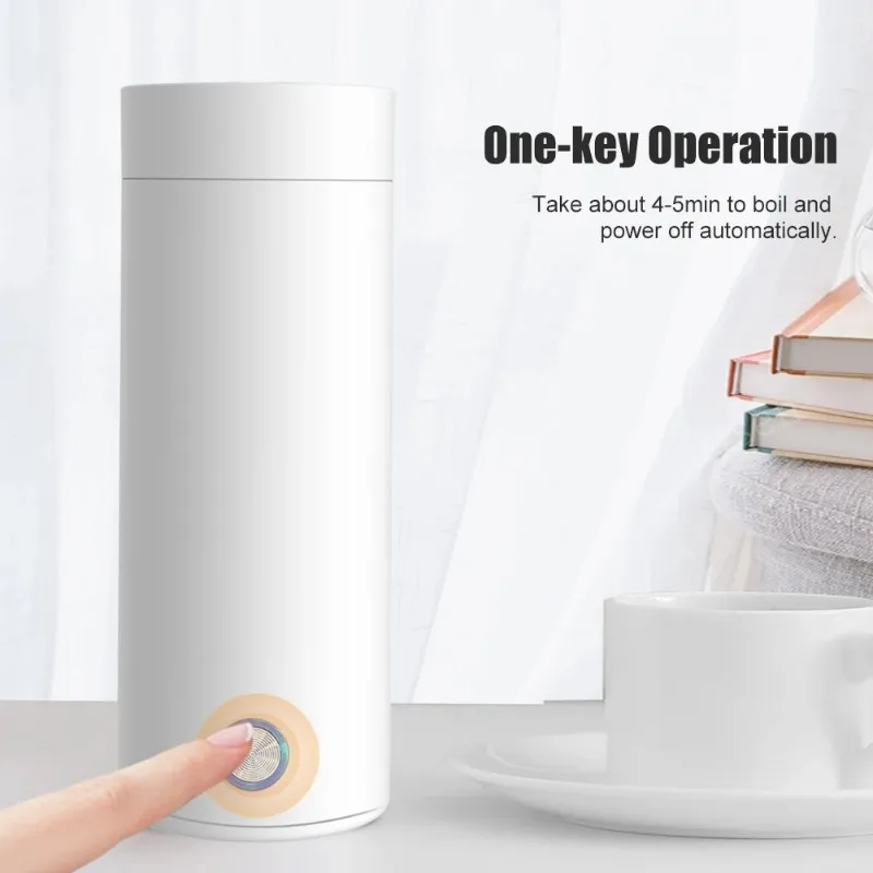 Hervidores eléctricos portátiles taza 400ml 220V té café leche Hervidor eléctrico viaje hervir agua mantener caliente electrodomésticos de cocina termo